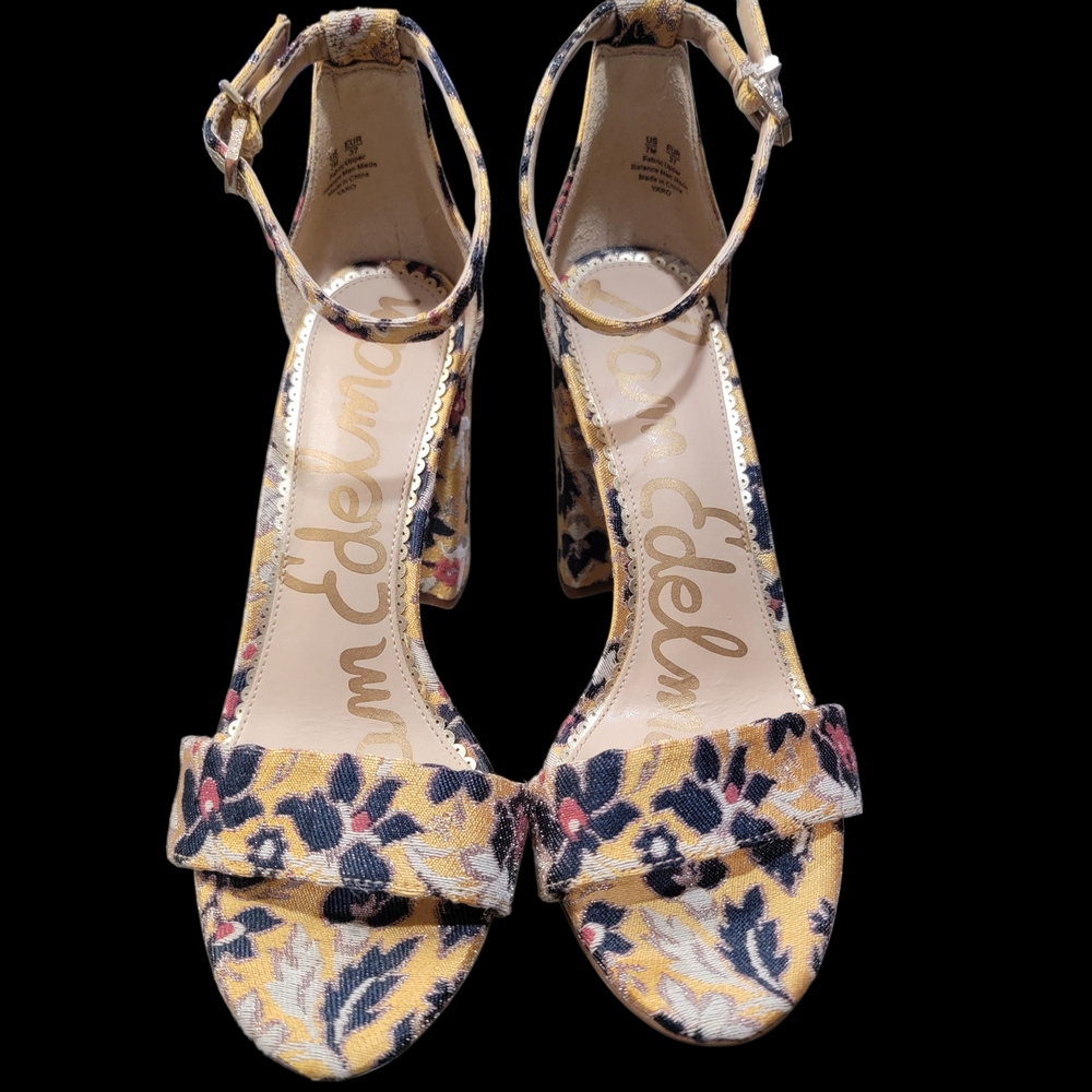 Sam Edelman Women's Floral Ankle Strap Sandals - Multicolor
